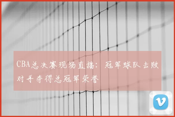 CBA总决赛现场直播:冠军球队击败对手夺得总冠军荣誉
