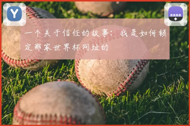 一个关于信任的故事：我是如何锁定那家世界杯网址的