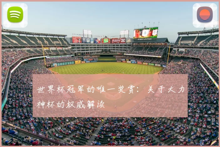 世界杯冠军的唯一奖赏：关于大力神杯的权威解读